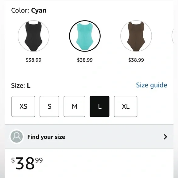 NWT Zaful Ribbed Open Back Swimsuit - Picture 3 of 16